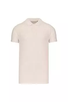 Рубашка поло с короткими рукавами из органического пике Kariban, белый