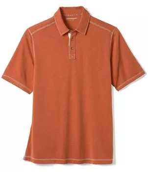 Рубашка поло с короткими рукавами Johnston & Murphy Vintage Slub, коричневый