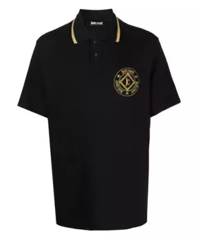 Рубашка-Поло с короткими рукавами. Just Cavalli, черный