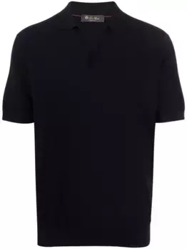 Рубашка поло с короткими рукавами Loro Piana, синий