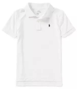 Рубашка-поло с короткими рукавами Polo Ralph Lauren Little Boys 2T-7, белый
