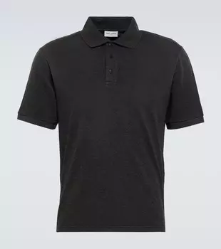Рубашка поло с короткими рукавами Saint Laurent, серый