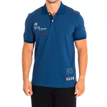Рубашка поло с короткими рукавами tmp330 pk001 La Martina, синий