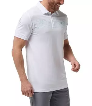 Рубашка поло с короткими рукавами TravisMathew Round It Up Modern Fit, белый
