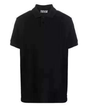 Рубашка-Поло с короткими рукавами. Versace Jeans Couture, черный