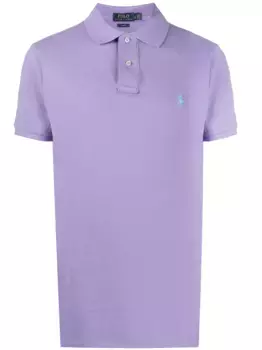 Рубашка-поло с короткими рукавами вышитым логотипом POLO RALPH LAUREN, фиолетовый