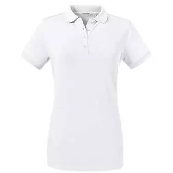 Рубашка-Поло с короткими рукавами женская Russell, белый
