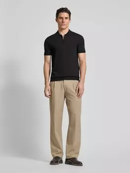 Рубашка поло с короткой молнией Antony Morato, черный