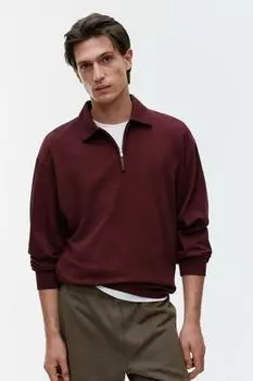 Рубашка-Поло с короткой молнией Arket, красный