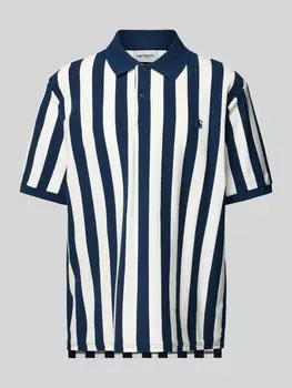 Рубашка поло с короткой планкой на пуговицах Carhartt Work In Progress, темно-синий