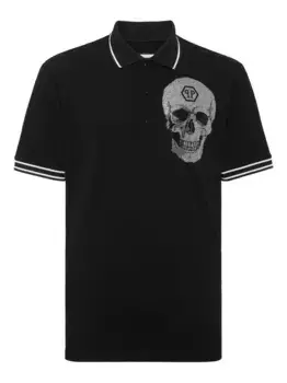 Рубашка поло с кристаллами Philipp Plein, черный