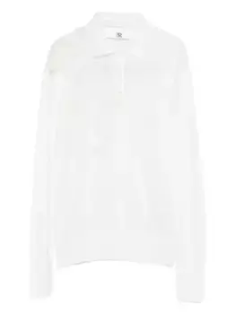 Рубашка поло с кружевом Ermanno Scervino, белый