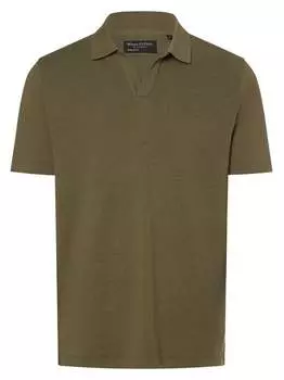 Рубашка-Поло с льняным наполнением Marc O'Polo, зеленый