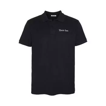 Рубашка-поло с лейблом на спине UNCLE SAM, цвет schwarz