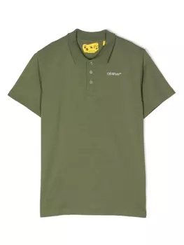 Рубашка поло с логотипом Arrow Off-White Kids, зеленый