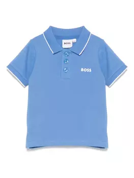 Рубашка-поло с логотипом BOSS Kidswear, синий