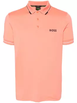 Рубашка поло с логотипом BOSS, оранжевый