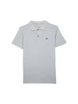 Рубашка-поло с логотипом для мальчиков Calvin Klein, цвет Quarry