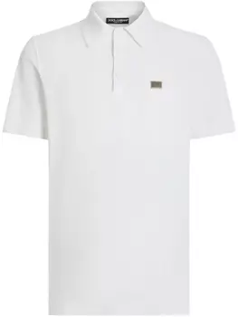 Рубашка-поло с логотипом Dolce & Gabbana, белый
