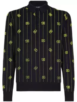 Рубашка поло с логотипом DOLCE & GABBANA, черный