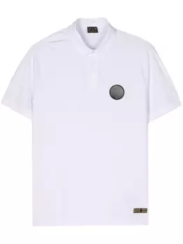 Рубашка поло с логотипом Ea7 Emporio Armani, белый