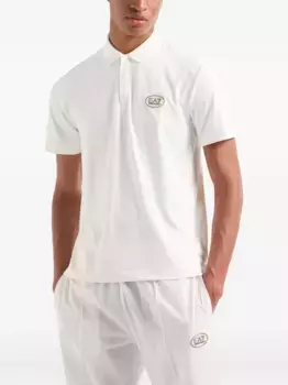 Рубашка поло с логотипом Ea7 Emporio Armani, белый