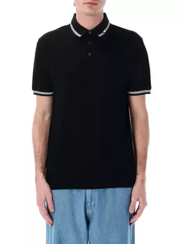 Рубашка-поло с логотипом Emporio Armani, черный