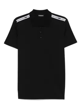Рубашка-поло с логотипом Emporio Armani, черный