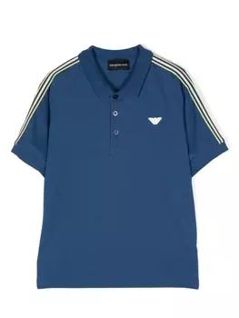 Рубашка поло с логотипом Emporio Armani Kids, синий