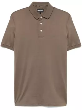 Рубашка поло с логотипом Emporio Armani, коричневый