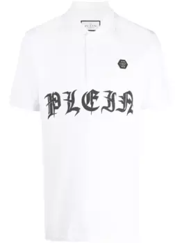 Рубашка поло с логотипом Gothic Plein Philipp Plein, белый