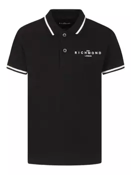 Рубашка-поло с логотипом John Richmond Junior, черный