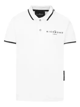 Рубашка-поло с логотипом John Richmond Junior, белый