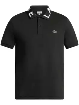 Рубашка поло с логотипом Lacoste, черный