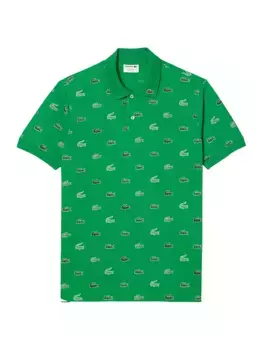 рубашка-поло с логотипом Lacoste, зеленый