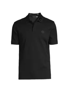 Рубашка поло с логотипом Moncler, черный