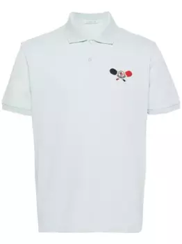 Рубашка поло с логотипом MONCLER, синий