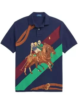 Рубашка поло с логотипом Polo Pony Polo Ralph Lauren, синий
