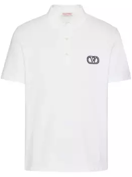 Рубашка поло с логотипом VLogo Signature VALENTINO GARAVANI, белый