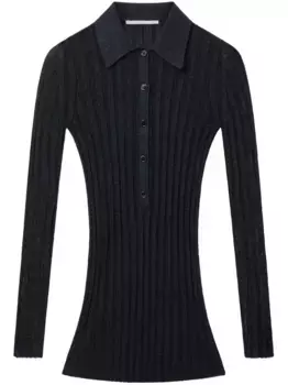 Рубашка поло с люрексом STELLA MCCARTNEY, синий