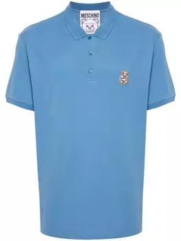 Рубашка поло с мотивом Teddy Bear от Moschino, синий