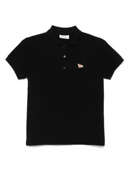 Рубашка поло с нашивкой Baby Fox Maison Kitsun, черный
