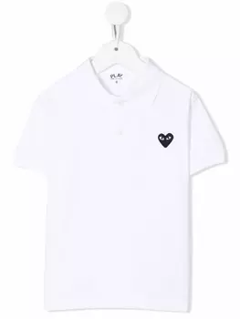 Рубашка поло с нашивкой Comme Des Garons Play Kids, белый