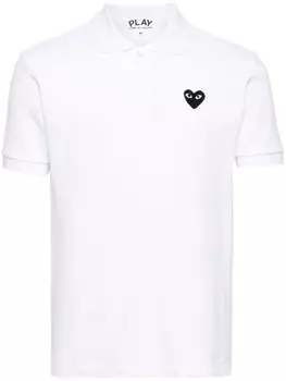 Рубашка поло с нашивкой Comme Des Garons Play, белый