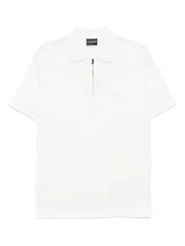 Рубашка поло с нашивкой-логотипом Emporio Armani, белый