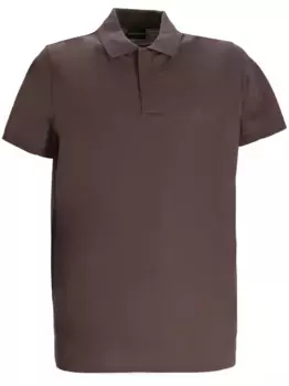 Рубашка поло с нашивкой-логотипом EMPORIO ARMANI, коричневый