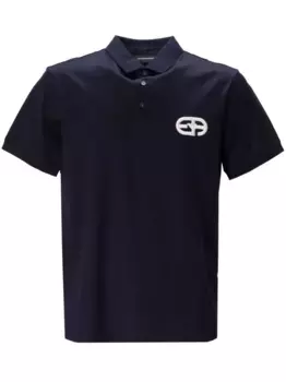 Рубашка поло с нашивкой-логотипом EMPORIO ARMANI, синий