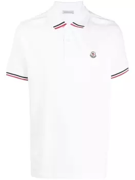 Рубашка поло с нашивкой-логотипом Moncler, белый