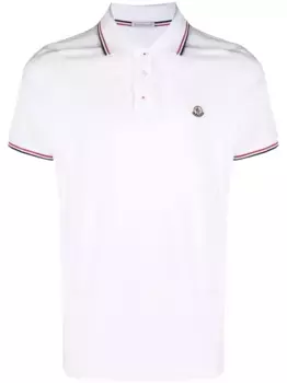 Рубашка поло с нашивкой-логотипом MONCLER, белый
