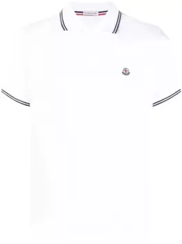 Рубашка поло с нашивкой-логотипом MONCLER, белый